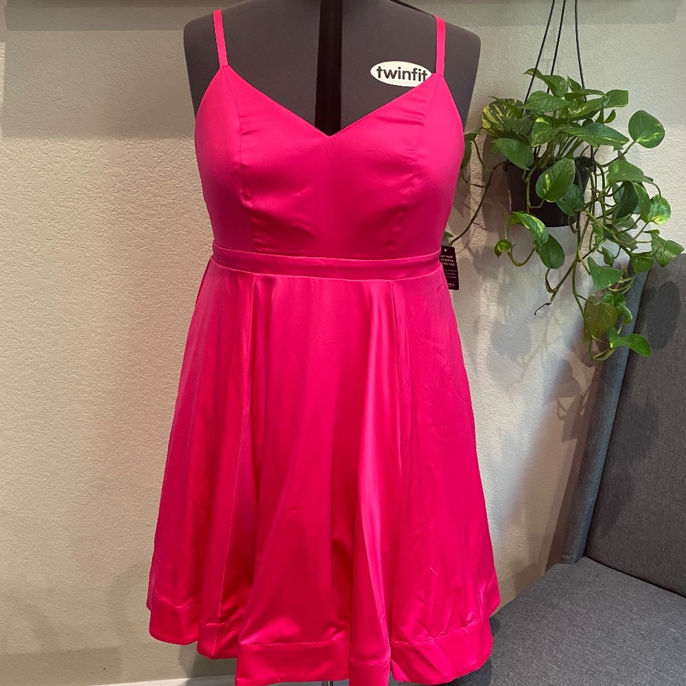 NWT Hot Pink Torrid Dress with POCKETS!  Size 16